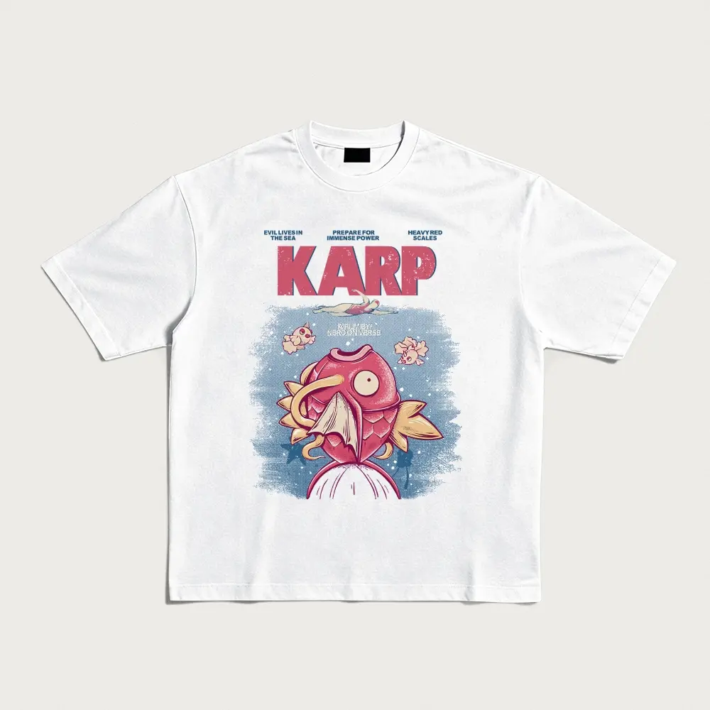Unisex EVIL LIVES IN THE SEA Magikarp Deep-sea behemoth pocket Graphic cotton T-shirt Personalized Pattern Y2k Clothing Round Neck cotton T-shirt,Women's Clothing 100% Cotton, Menswear, Top, Vintage Style,Summer Casual Oversized