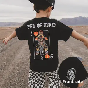 Youth & Adult King Of Moto Graphic T-Shirt, Cool Kids Streetwear Outfit, Vintage Motorcycle Racing Card Style Retro Biker Trendy Graphic Tee, Supercross Tee, Streetstyle T-shirt, Moto Club lover Tee, racing clothing, matching family