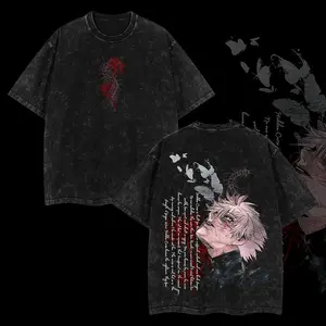 Ken Kaneki Tee – Tokyo Ghoul Unisex Oversize Anime Manga Acid Heavyweight Cotton T-shirt, graphic tee,anime lover , outfits men