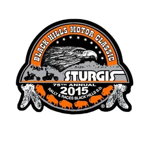 2015 Sturgis Rally 75th Anniversary Eagle Feather Biker Rally Patch (4.0 inch)