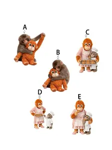2D Flat Design: A 2D flat-style ornament featuring "Chuochuo"—a little ape who hopes to always have a companion to embrace. Crafted from acrylic and polypropylene, this charming decoration is perfect for birthdays, Christmas, scene arrangements, home déco