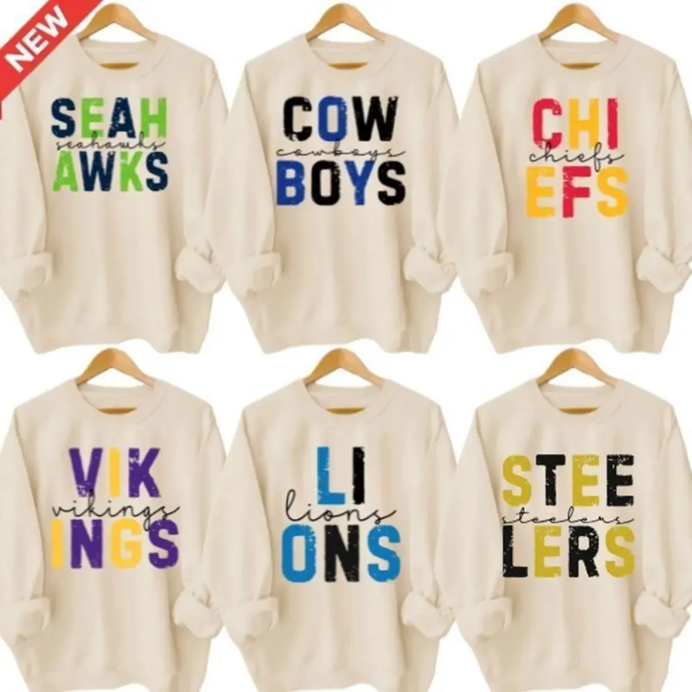 First Down All Team Sand Colors Sweatshirt, Retro Sports Sweatshirt, Football Sweatshirt for Fans, Unisex Football Team Shirt, Game Day Shirt, Shirt Custom Team Cotton GIft