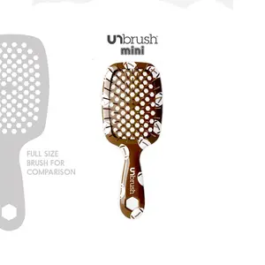 UNbrush Mini Sports Collection Detangling Hair Brush by FHI Heat - Football