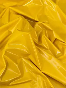 Yellow Stretch Patent Leather/Latex
