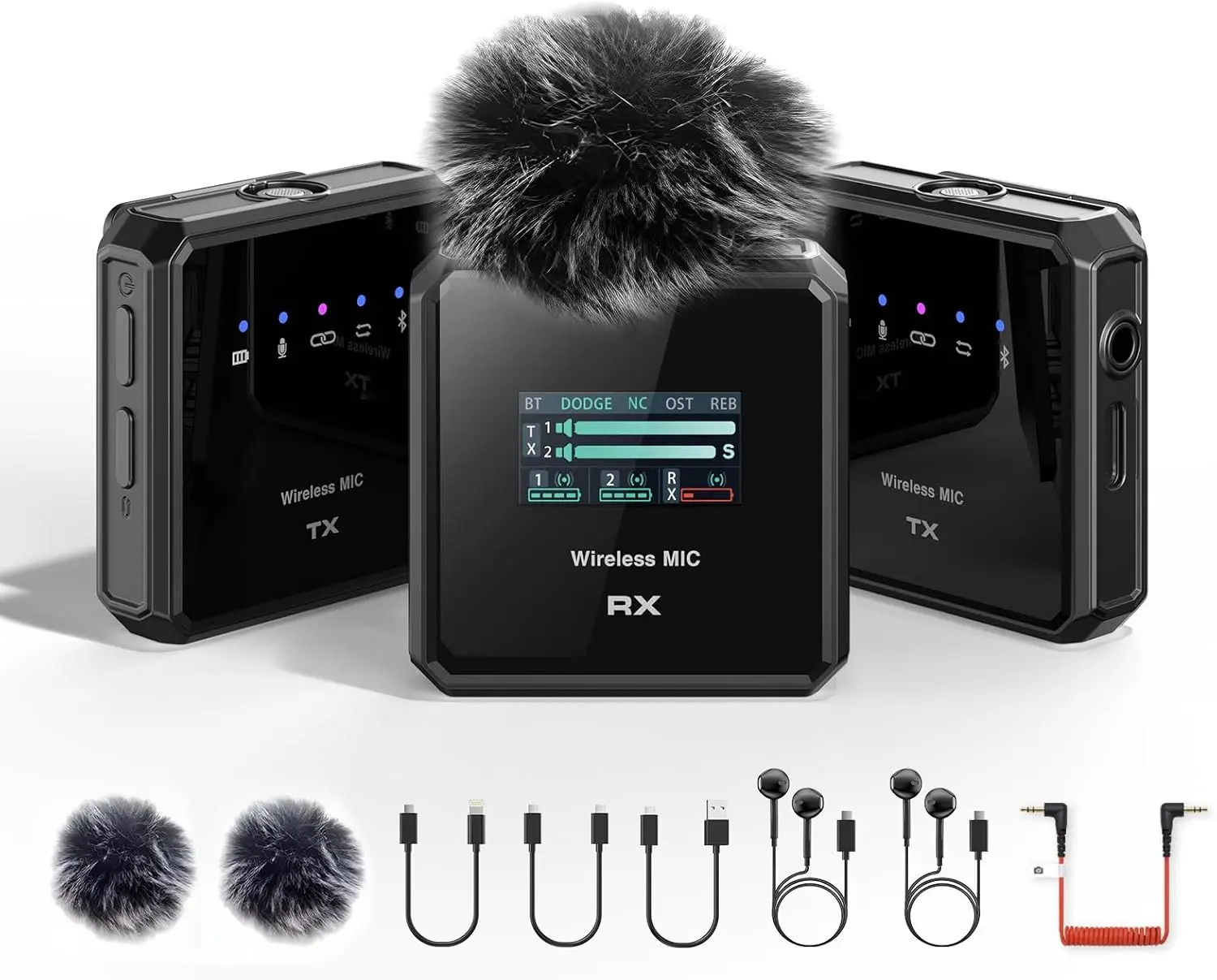 NANK Mike Pro Wireless Lavalier Microphone for iPhone Android iPad 30H Battery 656 FT Range Mini Clip-on Microphones Crystal Clear Sound for Recording Live Streaming Vlog