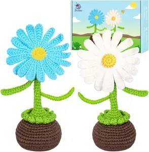Crochetta Crochete Flower Dolls Fun Hand-Knitting Crafts with Detailed Video Tutorial Amigurumi Kit for beginner