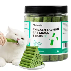 Grass Sticks, Freeze Dried Cats Grass Teething Stick, Edible Cat Chew Toy for Teeth Cleaning Dental oral Health and Hairball Removal catnip flavor cat grass treat hairball control snack stick hair ball
