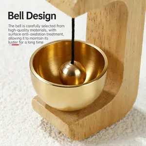 Dopamine magnetic wind chimes, beech and walnut wood bells, portable doorbell reminder, home decoration that can be installed without drilling, sweet-sounding ASMR wind chimes, an ideal housewarming gift for home and entryways