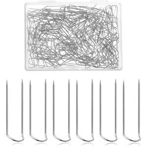200 Pieces Sewing U-pins, Fork Pins for Quilting Sewing Stainless Steel Blocking Pins for DIY Jewelry Craft Making Home Decor 0.91 x 0.28 Inch