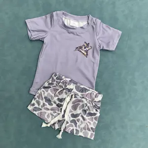 Mallard duck shirt camo shorts kids boy summer outfits