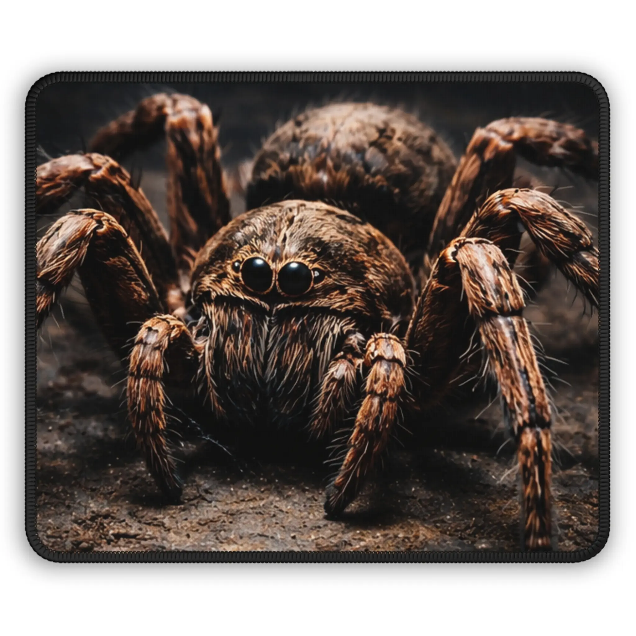 Realistic Tarantula Illustration Gaming Mouse Pad | Creepy Spider Desk Mat