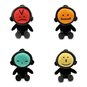 Soft 25cm Content Warning Game Themed Plush Toy, Scary Horror Style Stuffed Figure, Comfortable Sofa Pillow Ornament, Unique Home Decoration & Perfect Christmas Holiday Gift