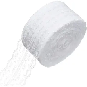 30 Yards White Lace Ribbon for Gift Wrapping Dress Wedding Decoration Sewing Crafts (Style6)