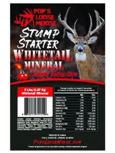 Pop's Loose Moose Whitetail Deer Mineral Stump Starter Cherry Explosion 5lb