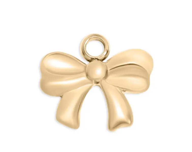 Classy Cute Bow Shape Ribbon Charm, Fashion Costume Jewelry Accessory for Charms & Pendants