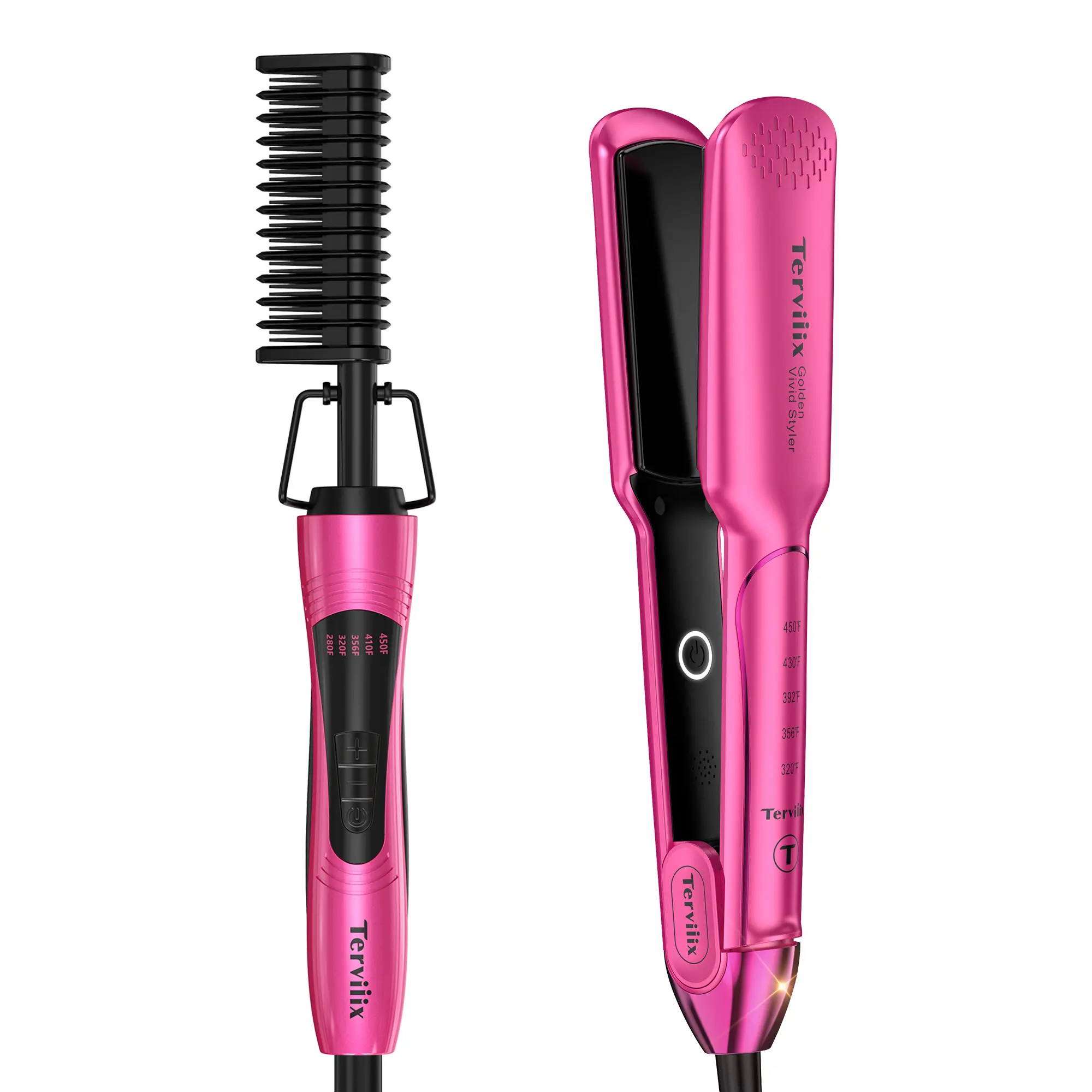 Terviiix Flat Iron and Terviiix Electric Hot Comb Terviiix Flat Iron and Terviiix Electric Hot Comb