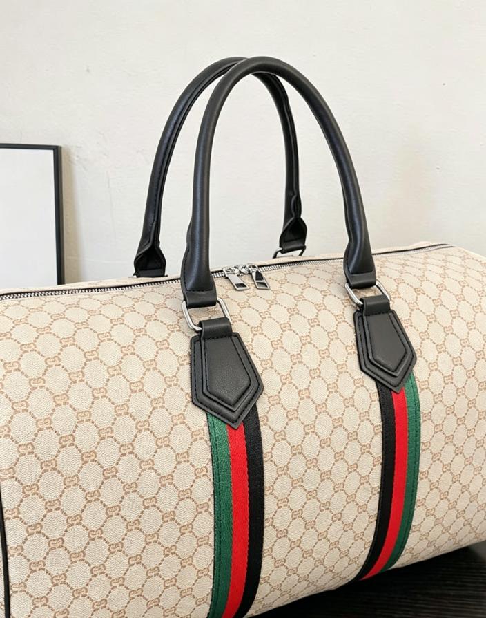 Waterproof Large Capacity Duffle - Durable Travel Luggage for Weekends, Gym & Daily Use (Unisex, Light Beige)