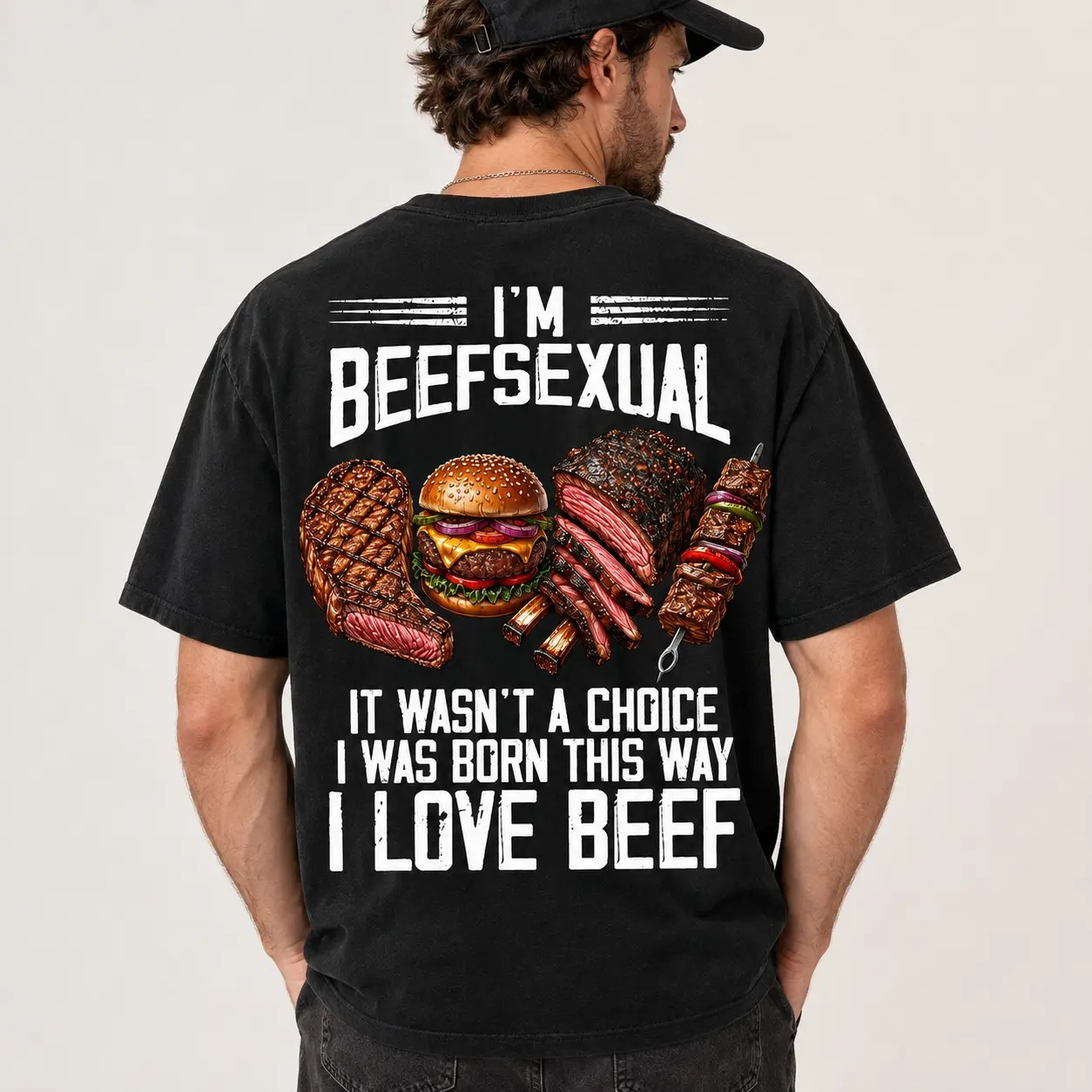 I'm Beefsexual Shirt – Funny Vintage Beef Tee, Great Gift for Beef Lovers , beefsteak humor tee