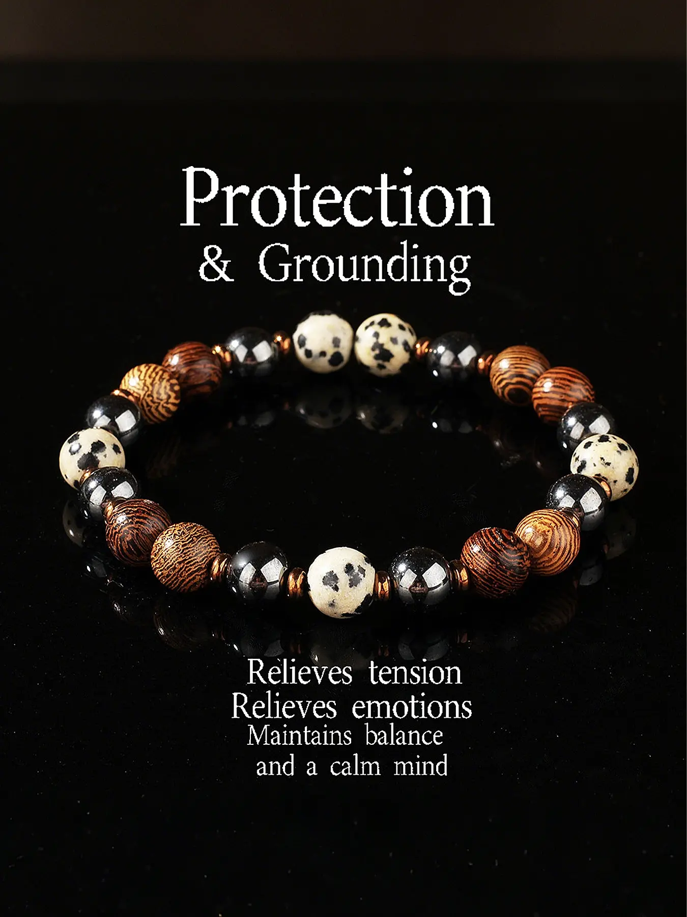 Trendy Parkour Accessories Bracelet, Tourmaline Bird Egg Stone Beaded Hand Chain, Stress Relief Tension Relief Calm Mind Balance Protection Grounding Emotion Relief Spiritual Jewelry Gift, Exquisite Trendy Bracelet, Crystal Bracelets, Crystals Bracelets