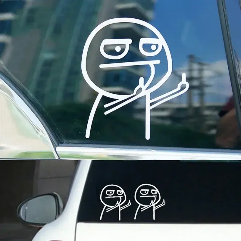 Funny  Troll Face Meme 5PCS Stickers for Bumper Art Kid Decorations Cartoon Wall Anime Cute Car Home Luggage