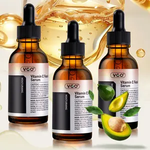 VGO Vitamin C Facial Essence 30ml - Hyaluronic Acid & E, Gentle Moisturizer for Sensitive Skin, Brightening & Calming Serum