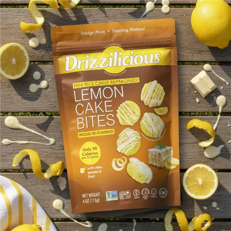 6 Pack - Drizzilicious Lemon Cake Mini Rice Cakes - New Flavor