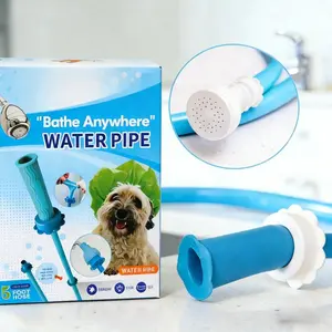 Install-Free Bathtub Faucet Sprayer Head, 5-Foot Shower Hose Attachment, Ideal for Washing Hair, Baby Bathing, Pet Care,Portable dog bath hose for faucet,Easy pet shower sprayer for indoor use