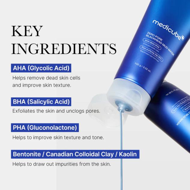 [medicube] Zero Pore Blackhead Mud Mask |  3 min mud mask |  pore care | Strong Blackhead Absorption |