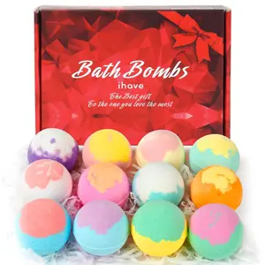 Aromatherapy  Bath Bombs for Kids and Women, 12 Natural Handmade Bath Bomb Gift Set, Bubble Bath Bombs - Perfect Self Care Relaxing Spa Gifts for Women