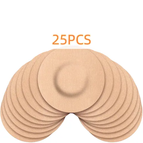 Freestyle Adhesive Patches, 25-Pack Sensor Covers for Libre 2/3 Enlite Medtronic Guardian, No Glue Design, Breathable, Long-Lasting Fixation