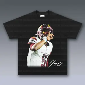 [SALE Up To 50% Off] Jayden Daniels Graphic Tee, Y2K Crew Neck Streetwear T-Shirt, Unisex Crew Neck Tee, Vintage Football Graphic, Sports Player Bootleg Premium Style, Casual Cotton Fit 1 Sided