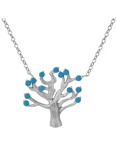 Kelly Herd Women's Women'S Turquoise Tree Of Life Pendant Necklace - Stp0158rh
