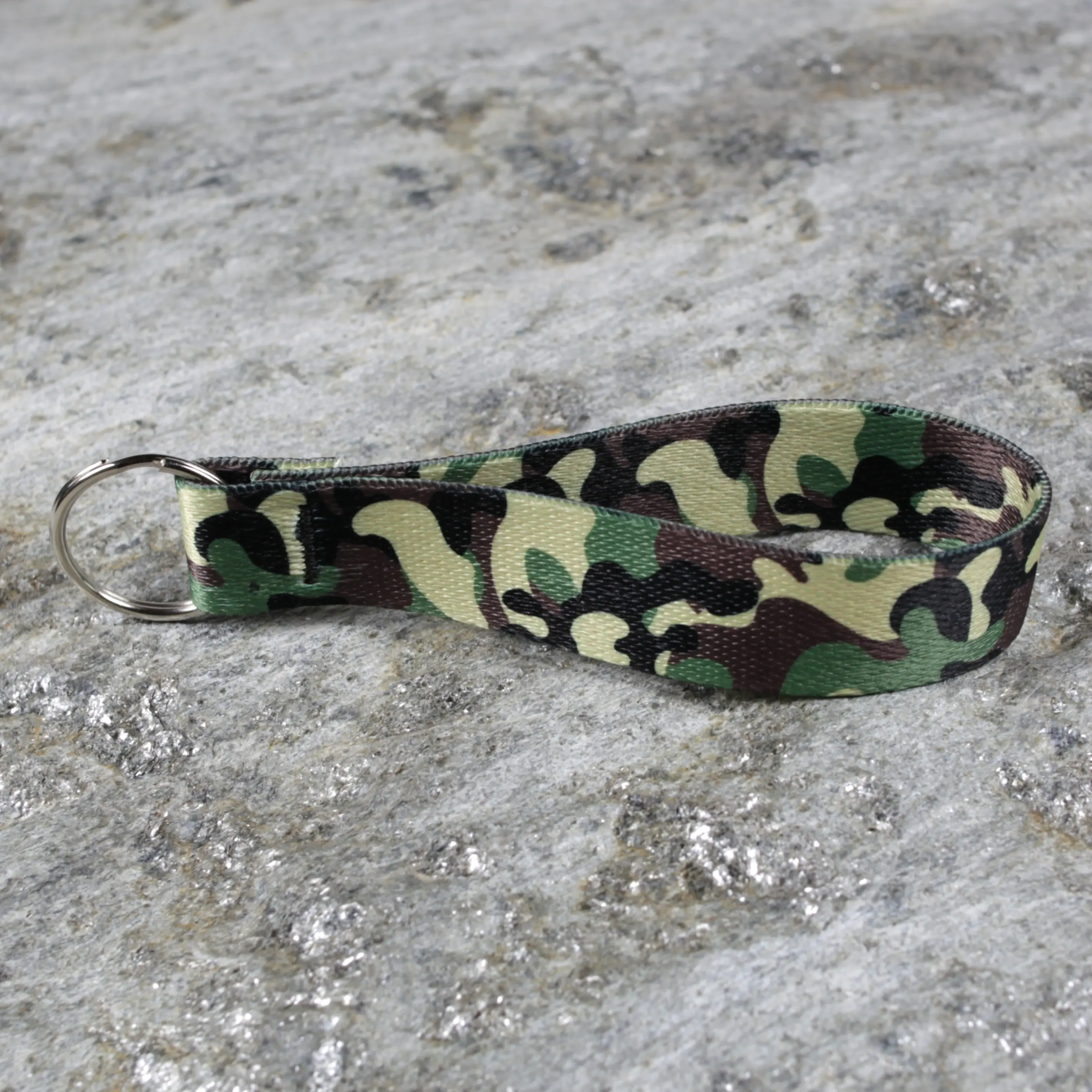 Camouflage Keychain Wristlet, Rugged Webbing Wrist Strap with Reinforced Stitching - Key Lanyard and Bag Accessory for Backpacks, Bag Accessories, Double Ring, Bags For Everyday, Everyday Bag