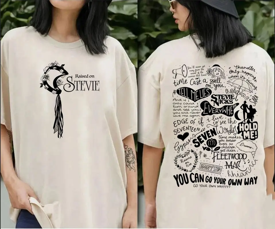 Stevie Nicks Shirt, Raised On Stevie Nicks T-shirt, Vintage Stevie Nicks T-Shirt, Stevie Nicks Shirt, Stevie Nicks Tour 2025