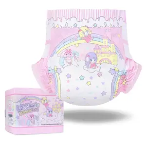 LittleForBig Ultra Absorbent 7000 mL Adjustable Hook-and-Loop Fastener Closure Adult Printed Cloth Back Diapers, 10-Piece Fairy Littles in Dreamland Set, Diaper
