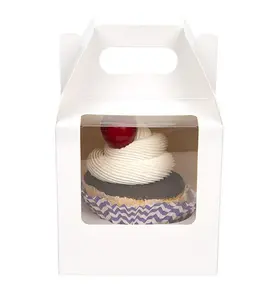 White Single Cupcake Handle Box