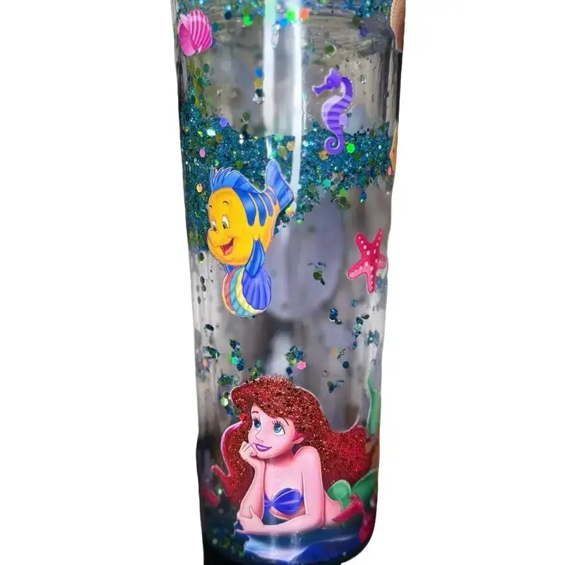 Snow Globe with Glitter and Sea Life Design Featuring Mermaid and Fish Perfect for Winter Decor