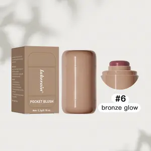 Pocket powder blusher stick # 6 Bronze Glow - silky creamy skin | durable waterproof without taking off makeup