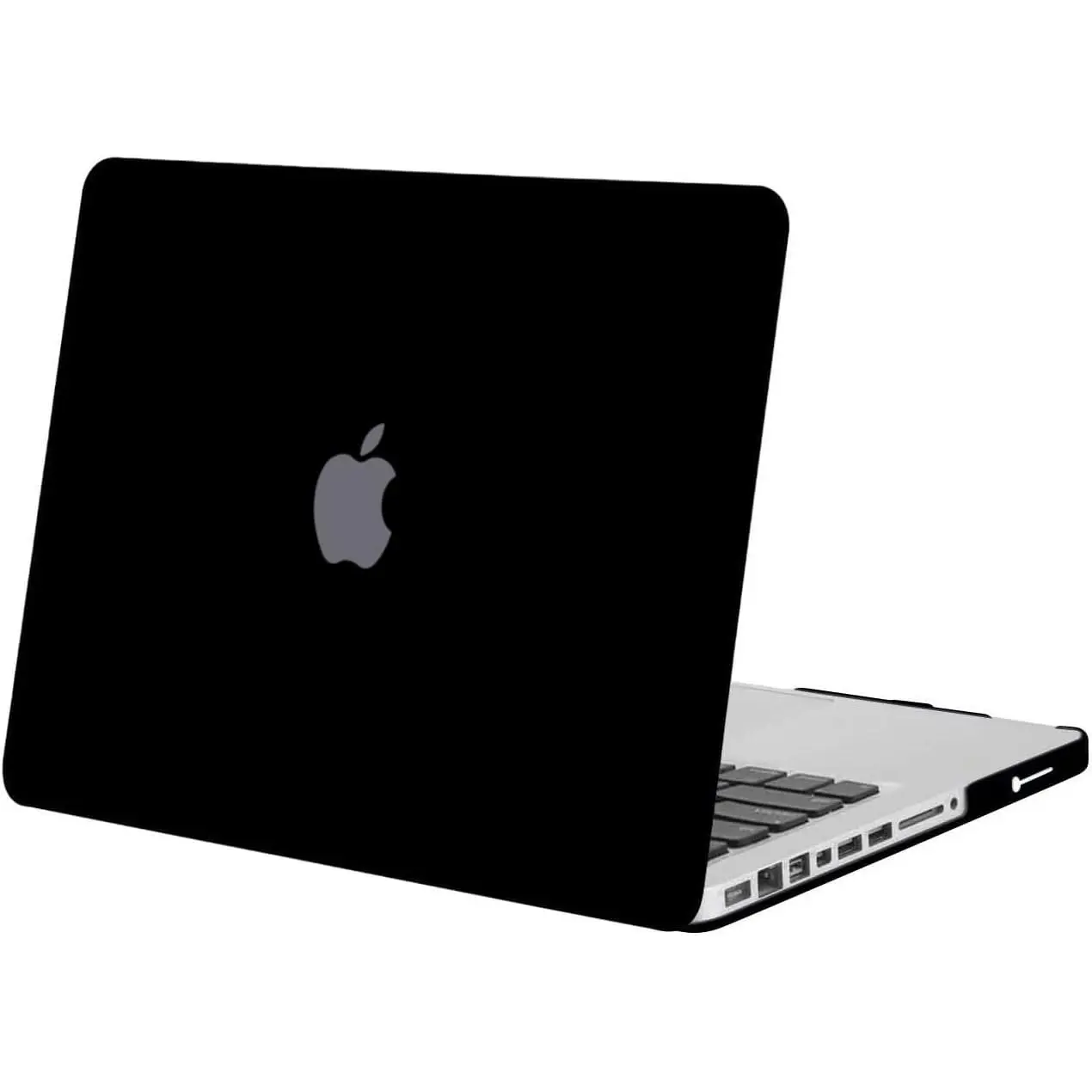 MOSISO Hard Shell Case for MacBook Pro 13 Old CD-ROM Version (A1278 Model) - Crack-Resistant Plastic, Black, with Keyboard Cover Skin & Screen Protector