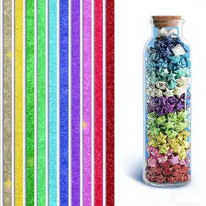 360 Sheets Folded Star Paper Strips, With Small Bright Powder That Emits A Bright Light, Handmade Colored Paper, Pentagram Material, Can Be Given To Friends, Crafting Kit