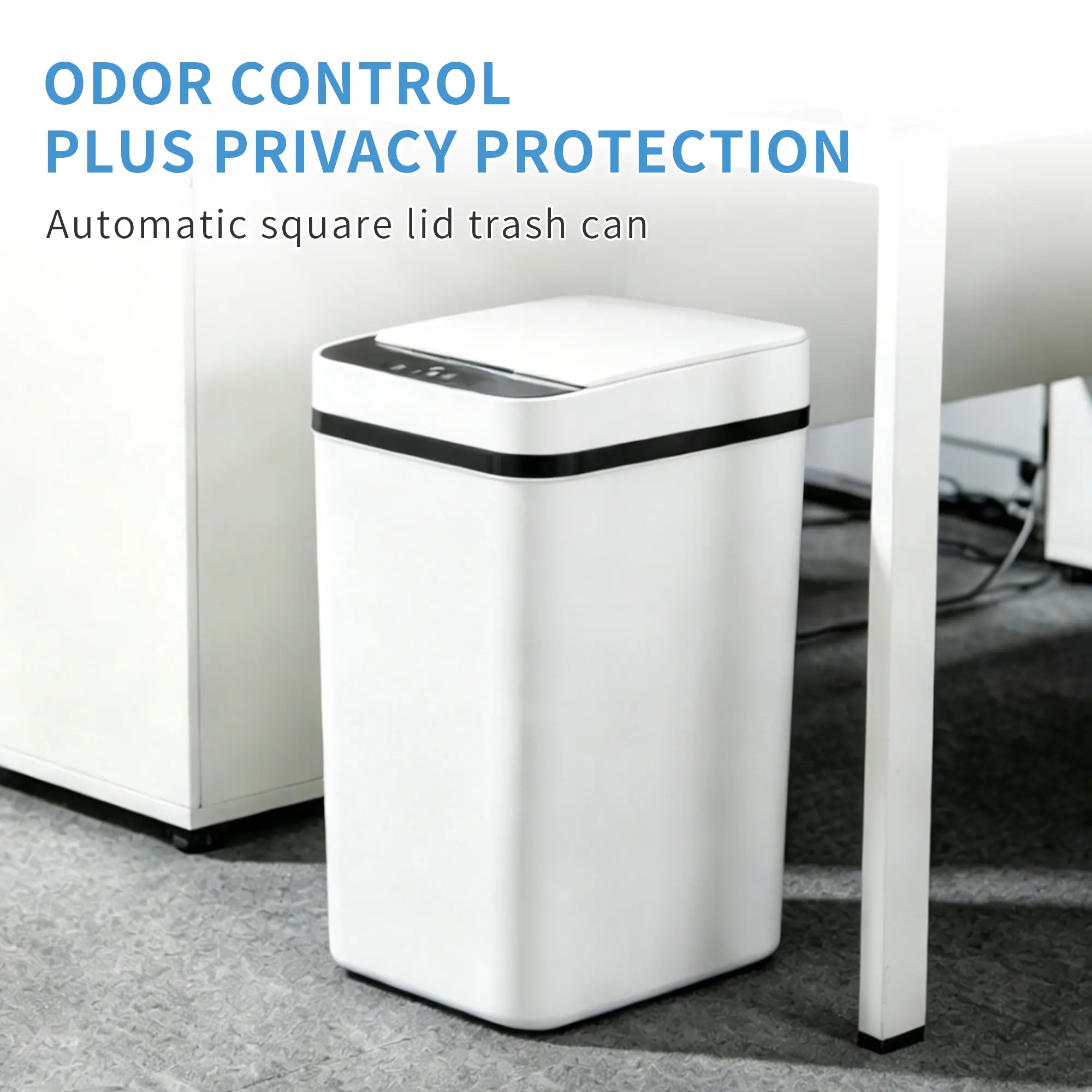 1-Pack 2.2 Gal Touchless Smart Motion Sensor Trash Can with Lid, Small Narrow Electric Bin for Bathroom, Bedroom & Office Home Cleaning Supplies