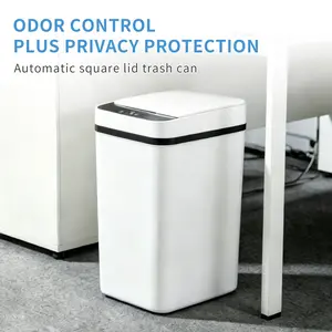 1 Pack 2.2 Gallon Bathroom Automatic Trash Can Touchless Smart Motion Sensor Garbage Can with Lids Small Narrow Electric Garbage Bin for Bedroom Living Room Office