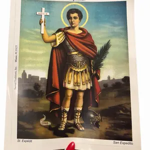 Baron Criminel Bawon Kriminel St Expedite 8"x10" /image-Vodou Cromo Lwa Catholic Saint Chromolithograph Loa Virgin Altar God Goddess