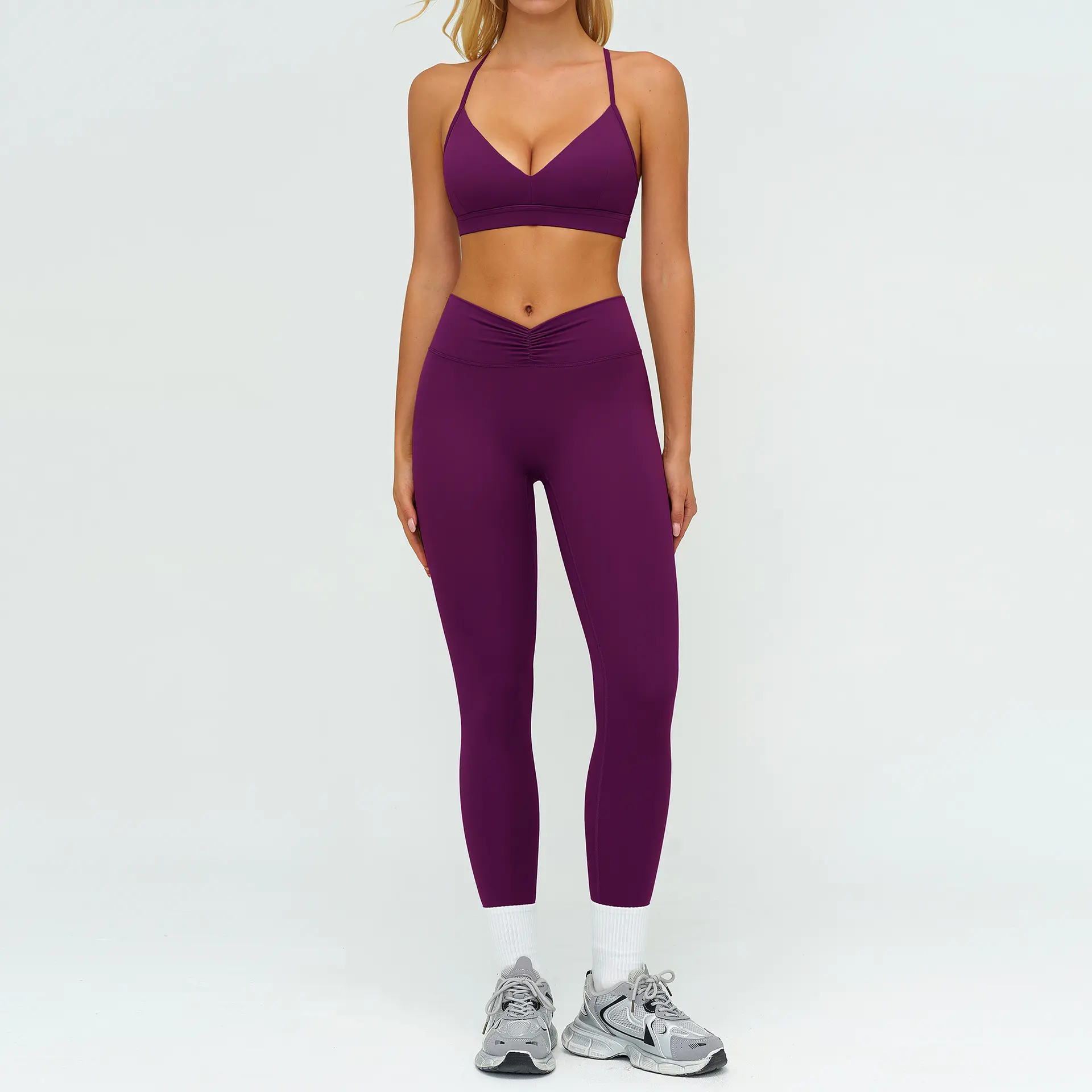9313 1 Bra+9313 1 Pants   Jufeng Purple