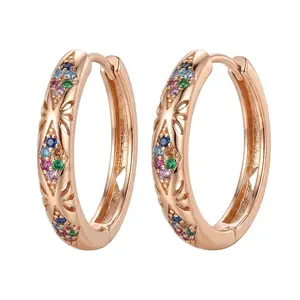 Diamond-Shaped Hoop Earrings for Women,Fashionable Hip Hop Style Cubic Zirconia Huggie Earrings, Trendy All-match & Exquisite Jewelry for Daily & Party Wedding