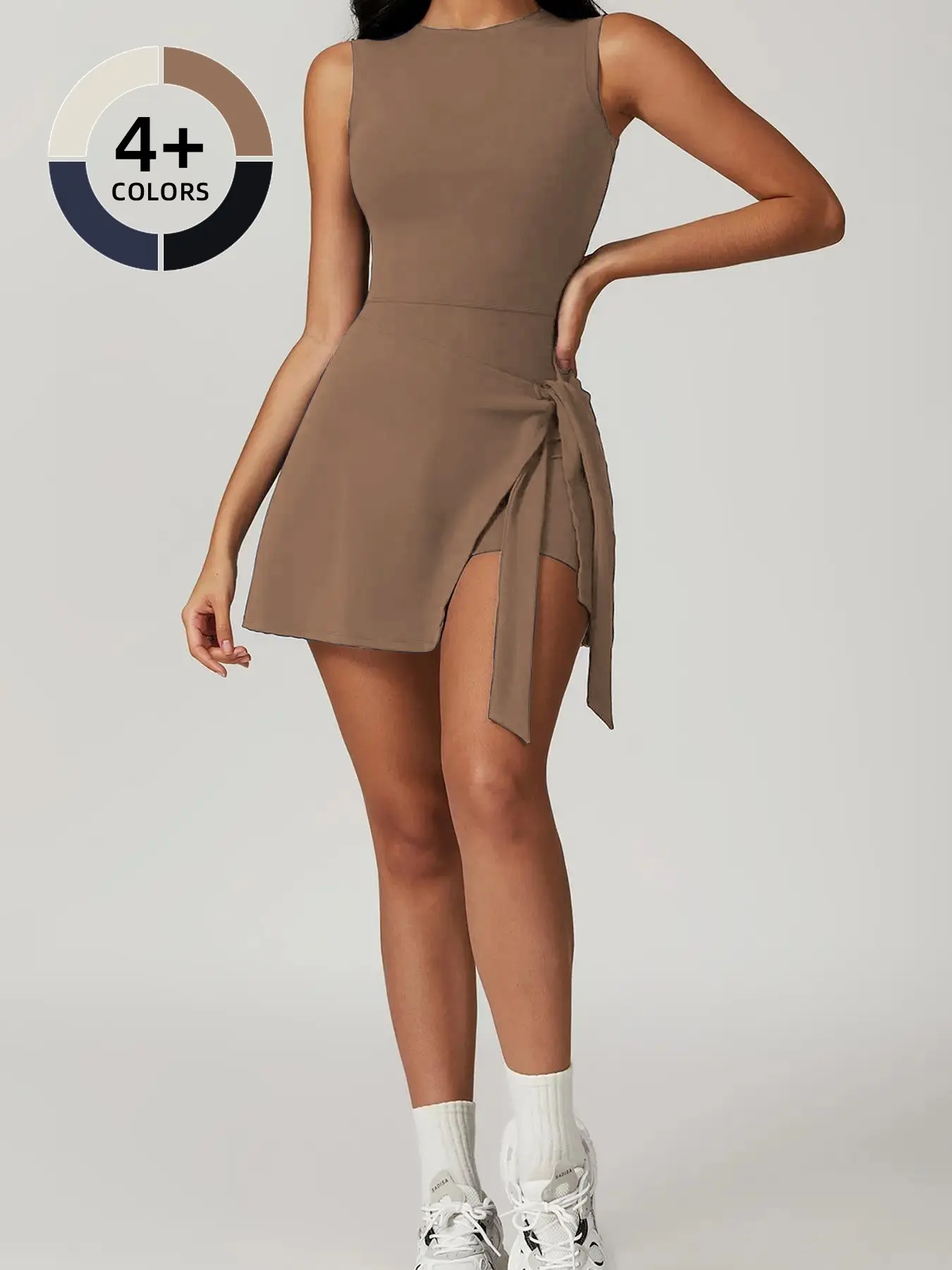 Women's Sporty Sleeveless Romper, Casual Round Neck Jumpsuit, Yoga, Indoor Outdoor Sports Wear, Gym Training Clothes, All Season Activewear, Activewear Fitness, Workout Jumpsuit, Athletic Jumpsuit