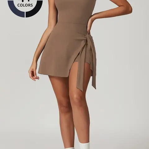 Women's Sporty Sleeveless Romper, Casual Round Neck Jumpsuit, Yoga, Indoor Outdoor Sports Wear, Gym Training Clothes, All Season Activewear, Activewear Fitness, Workout Jumpsuit, Athletic Jumpsuit