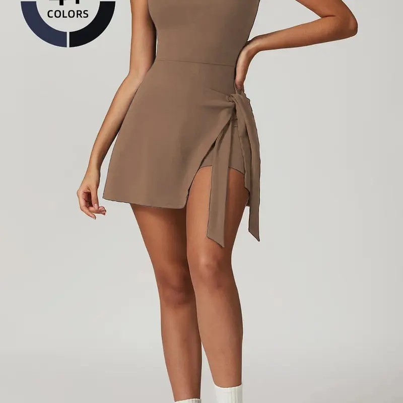 Women's Sporty Sleeveless Romper, Casual Round Neck Jumpsuit, Yoga, Indoor Outdoor Sports Wear, Gym Training Clothes, All Season Activewear, Activewear Fitness, Workout Jumpsuit, Athletic Jumpsuit