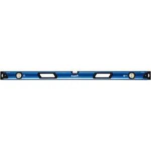 Empire Level 48" Long 3 Vial Box Beam Level Metal, Blue, 1 Level & 2 Plumb Vials E95.48