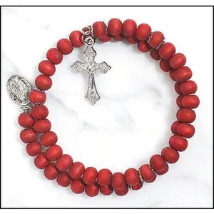 Rose Scented Wrap Style Miraculous Medal Bracelet
